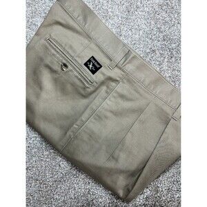 Eddie Bauer  Men’s Chino Pants 36 x 31.75 Brown Khaki Casual Pleated Front
